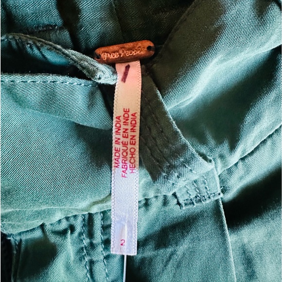 Free People heavily pleated skirt Green PLEATS TO MEET YOU - Picture 3 of 6